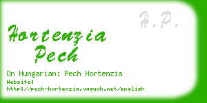 hortenzia pech business card